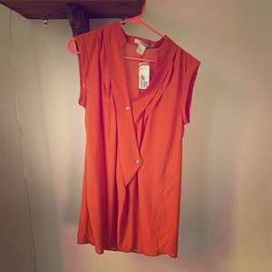 Francesca’s tangerine woven top/tunic